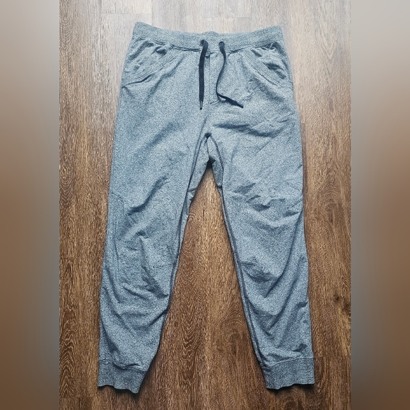 Lululemon Sweatpants Mens Large L Revival Heather Gray Fleece Joggers Lounge - Picture 2 of 8